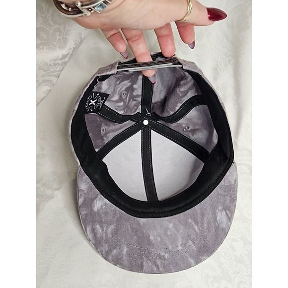 East X West 3D LIT Snapback Flatbill Urban Adjustable Hat Cap GRAY WHITE Splash - Picture 5 of 7